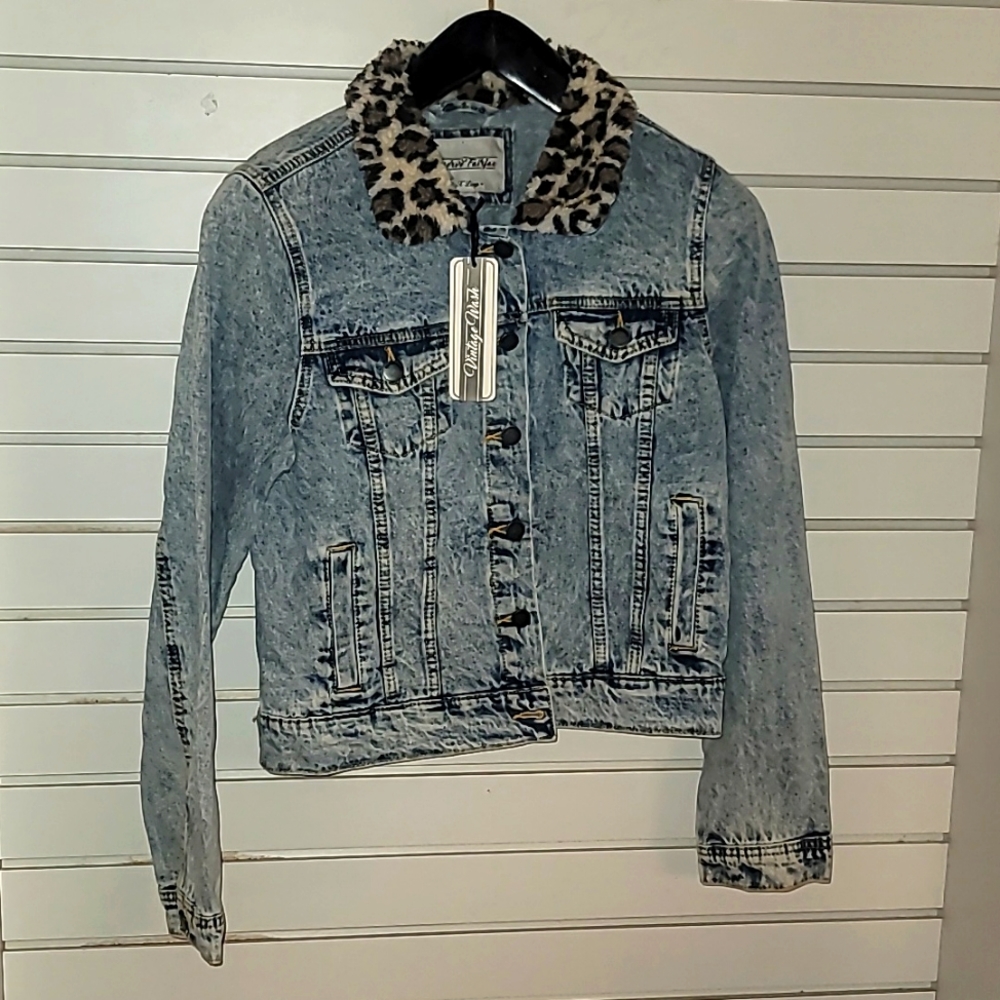 Denim Jacket with Faux